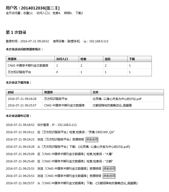 電子資源統計(jì)分析系統